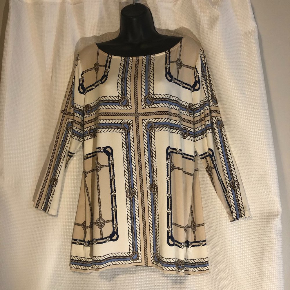 Talbots Woman Nautical Print Top